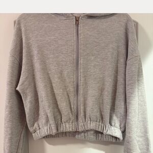 Gray Zip-Up Hoodie